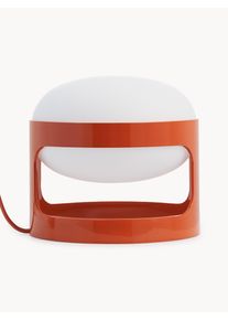 Kartell Small Table Lamp KD28 Orange, White Plastic, Fabric Ø 25 x H 23 cm