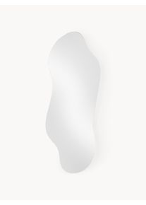 Frameless Wall Mirror Lia in An Organic Shape Silver Metal B 56 x H 150 cm | Westwing Collection