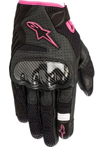 Alpinestars Stella SMX-1 Air V2, gloves women , color: Black/Pink , size: L