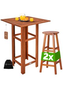 Casaria Statafelset 3 stuks acaciahout