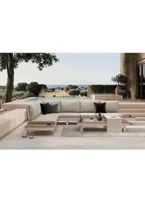 Ambia Garden Loungegarnitur , Braun, Beige , Metall, Kunststoff, Textil , 4-teilig , Füllung: Schaumstoff,Polyester , einzeln stellbar , 329x245 cm , gastro- und objekttauglich , Gartenmöbel, Loungemöbel, Loungegarnituren