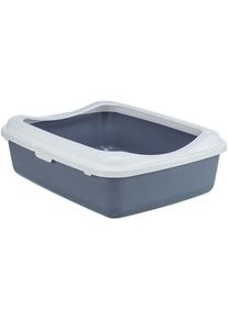 Trixie Klassische Katzentoilette mit Rand Lila/Wei&szlig;