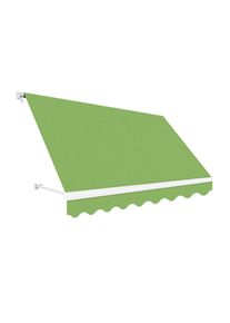 Wasabi - Toldo Exterior Balcón Enrollable 300x250cm Verde – Lona Acrílica Protección Solar UV - Soporte Pared – Anclaje Barandilla