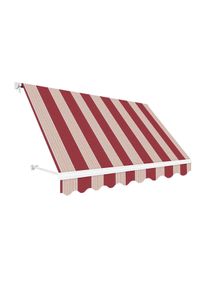 Wasabi - Toldo Exterior Balcón Enrollable 3x2,5 Granate – Soporte Techo y Pared – Anclaje Barandilla