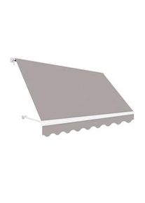 Wasabi - Toldo Exterior Balcón Enrollable 3x2,5 Gris – Soporte Techo y Pared – Anclaje Barandilla