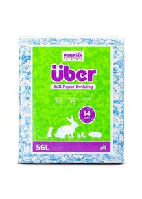 &Uuml;ber - Soft Paper Bedding 56l Blue/White - (45066)