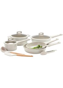 Homeware Profession. Kochtopfset , Klar, Beige , Holz, Metall, Kunststoff, Glas , 8-teilig , Buche , vollmassiv , 24 cm,16 cm , 4,1 l,1.5 l , Lfgb , mit Silikonring , Kochgeschirr, T&ouml;pfe, Topfsets