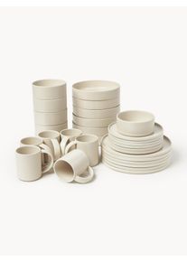 Conjunto de pequeno-almo&ccedil;o artesanal Lowri, 6 pessoas, conjunto de 30 Bege Cer&acirc;mica 6 pessoas (conjunto de 30) | Westwing Collection