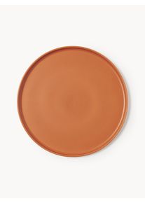 Pratos de jantar artesanais Lowri, conjunto de 4 Terracota Cer&acirc;mica &Oslash; 27 cm | Westwing Collection