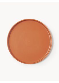 Pratos de pequeno-almo&ccedil;o artesanais Lowri, conjunto de 4 Terracota Cer&acirc;mica &Oslash; 21 cm | Westwing Collection