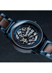 Holzkern; Wood Watch Cobalt (Walnut/Blue), Men, Natural wood