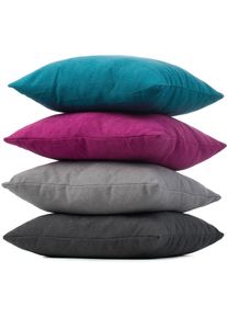 Gözze Gözze , Dekokissen »Darco Uni« 1 Stück, Maß: 45 x 45 cm, mit Füllung , petrol + unifarben , Obermaterial: 100% Polyester. Füllung: 100% Polyester ,...
