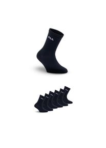 Fila , Damen , Socken 6 Paar tlg. breites Rippenbündchen, Cotton-Mix, black , 27-30 , 27-30 , Tennissocken von Fila