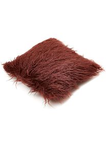 ANDIAMO , Fellkissen »Dekokissen Flocki« Dekokissen, eckig, 40x40 cm, einzeln oder als 4er Set, mit Füllung , rot + Felloptik , Obermaterial: 100%...
