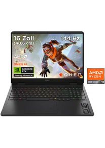 HP, Gaming-Notebook &raquo;OMEN 16-ap AMD&laquo; 40, 64 cm / 16 &prime;&prime; AMD Ryzen 9 GeForceRTX5070 1.000 GB SSD, Shadow Black, NVIDIA GeForce RTX 5070 8GB VRAM