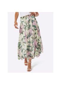 CRÉATION L creation L , Damen , Webrock , ecru-orchidee-bedruckt , 20 , 20 , mit recyceltem Polyester