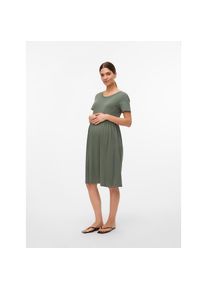 MAMALICIOUS , Damen , Jerseykleid »MLMIA SS JRS ABK SKATER DRESS NOOS« Sommerkleid , Agave Green , N-Gr , XL (42) -N-Gr , XL (42) , Jerseykleid in...