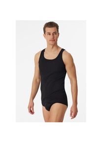 Schiesser, Herren, Unterhemd &raquo;Original Classics&laquo; 2er Pack, mit etwas l&auml;ngerer R&uuml;ckenpartie, 000-schwarz, 4, 000-schwarz, Herren-Unterhemd von 