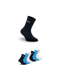 Fila , Damen , Socken 6 Paar tlg. breites Rippenbündchen, Cotton-Mix, ocean , 35-38 , 35-38 , Tennissocken von Fila