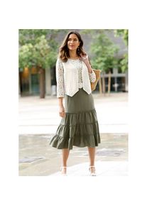 Classic Basics , Damen , Kurzweste , ecru , 38 , 38 , mit aufwendiger Lochstickerei