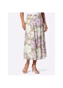 Inspirationen , Damen , Bahnenrock , pistazie-orchidee-bedruckt , 46 , 46 , gewebte Qualität