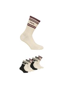 Fila , Damen , Tennissocken »MAN LIFESTYLE NORMAL PLAIN SOCKS« 6 Paar tlg. sportliches Design mit Logodetail , white/black , 39-42 , 39-42 ,...