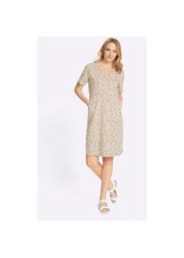 Classic Basics , Damen , Sommerkleid »Kleid« , beige-ecru-bedruckt , Normalgrößen , 38 -Normalgrößen , 38 , praktische Taschen