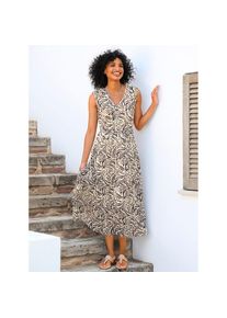 Heine , Damen , Druckkleid »Druck-Kleid« , sand-braun-bedruckt , Normalgrößen , 48 -Normalgrößen , 48 , Viskose-Qualität