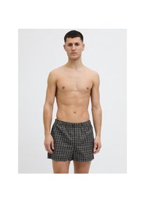 Jack & Jones Jack & Jones, Herren, Boxershorts &raquo;JACMILANO WOVEN BOXERS 3 PACK NOOS&laquo; Packung, 3 Stk., Poppy Seed Pack:Black - Vapor Blue checks, 3 Stk., L -3 Stk., 