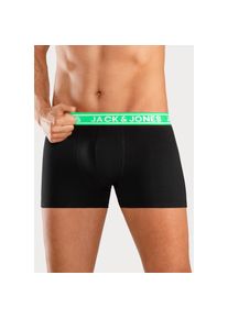 Jack & Jones Jack & Jones, Herren, Trunk &raquo;JACCRISP im 6er Pack mit Logobund und Stretchkomfort&laquo; Packung, 6 Stk. unifarben mit Farbeinsatz, modisch, eng anliegend, 