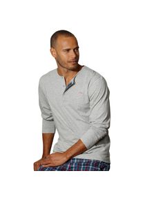s.Oliver, Herren, Pyjama 1 St&uuml;ck, 2 tlg. Schlafanzug in langer Form mit Knopfleiste, grau-meliert, 48/50 (M), grau-meliert, Pyjama in langer Form