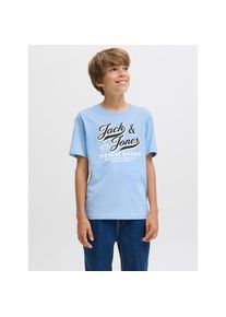 Jack & Jones Jack & Jones Junior , Jugendliche , T-Shirt »JJELOGO TEE SS ONECK 2 COL AW25 NOOS JNR« , Chambray Blue , 152 , 152 , T-Shirt von Jack & Jones Junior