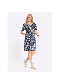 Classic Basics , Damen , Sommerkleid »Kleid« , marine-ecru-bedruckt , Normalgrößen , 40 -Normalgrößen , 40 , praktische Taschen