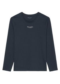 Marc O'Polo Marc O'Polo, Herren, Pyjamaoberteil &raquo;Mix & Match Cotton&laquo; mit Langarm und Logopr&auml;gung, dark navy, L, dark navy, Herren-Loungeshirt von Marc O'Polo