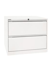 Bisley Hangmappenkast, 2-baans, 2 laden, A4, verkeerswit