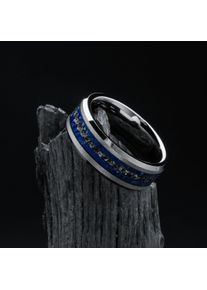 Holzkern Sumo ring lapis lazuli och meteorit