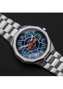 Holzkern; Drewniany zegar STAR TREK ANDORIAN (marmur/niebieski), Unisex, Naturalne drewno