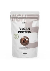 nutri+ Vegan High 5 Protein, 1000 g Beutel, Chocolate Brownie