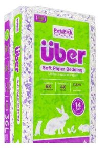 &Uuml;ber - Soft Paper Bedding for Small Animals White purple with lavender 56 ltr - (45053)
