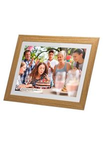 Lippa Frameo Digital Picture Frame 10" - Wooden Frame