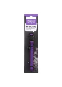 Dogman Katzenhalsband Gina mit Cat Safe Mechanismus und Glocke Lila 30cm
