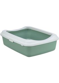 Trixie Klassische Katzentoilette mit Rand Salbei/Wei&szlig;