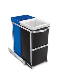 simplehuman 35L (20/15) Ausziehbarer Recycler, robuster Stahlrahmen