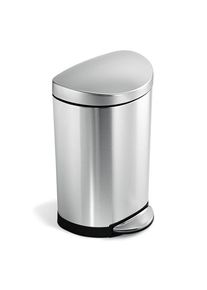 simplehuman 10L halb-runder Pedaleimer, geb&uuml;rsteter Edelstahl
