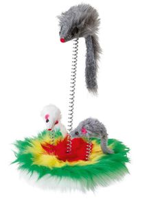 KERBL Pet Mouse Swing Fellmaus auf Feder, &Oslash;17cm