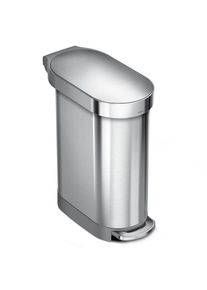 simplehuman 45L schlanker Pedalbeh&auml;lter, geb&uuml;rsteter Edelstahl