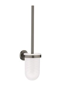 Grohe Essentials, Toilettenb&uuml;rstengarnitur, hard graphite geb&uuml;rstet