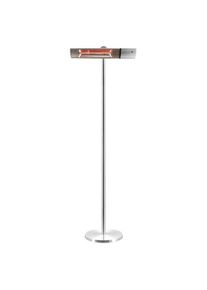 HORTUS Patio heater floor model GT 500/1000/1500W silver incl. remote control