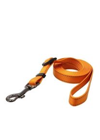 Dogman Iris Verstellbare Nylon Hundeleine Orange Gro&szlig; 20mm 120-200cm