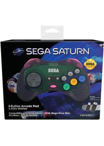 retro-bit SEGA Saturn 2.4G M2 - Grey - Wired Controller - Sega Genesis